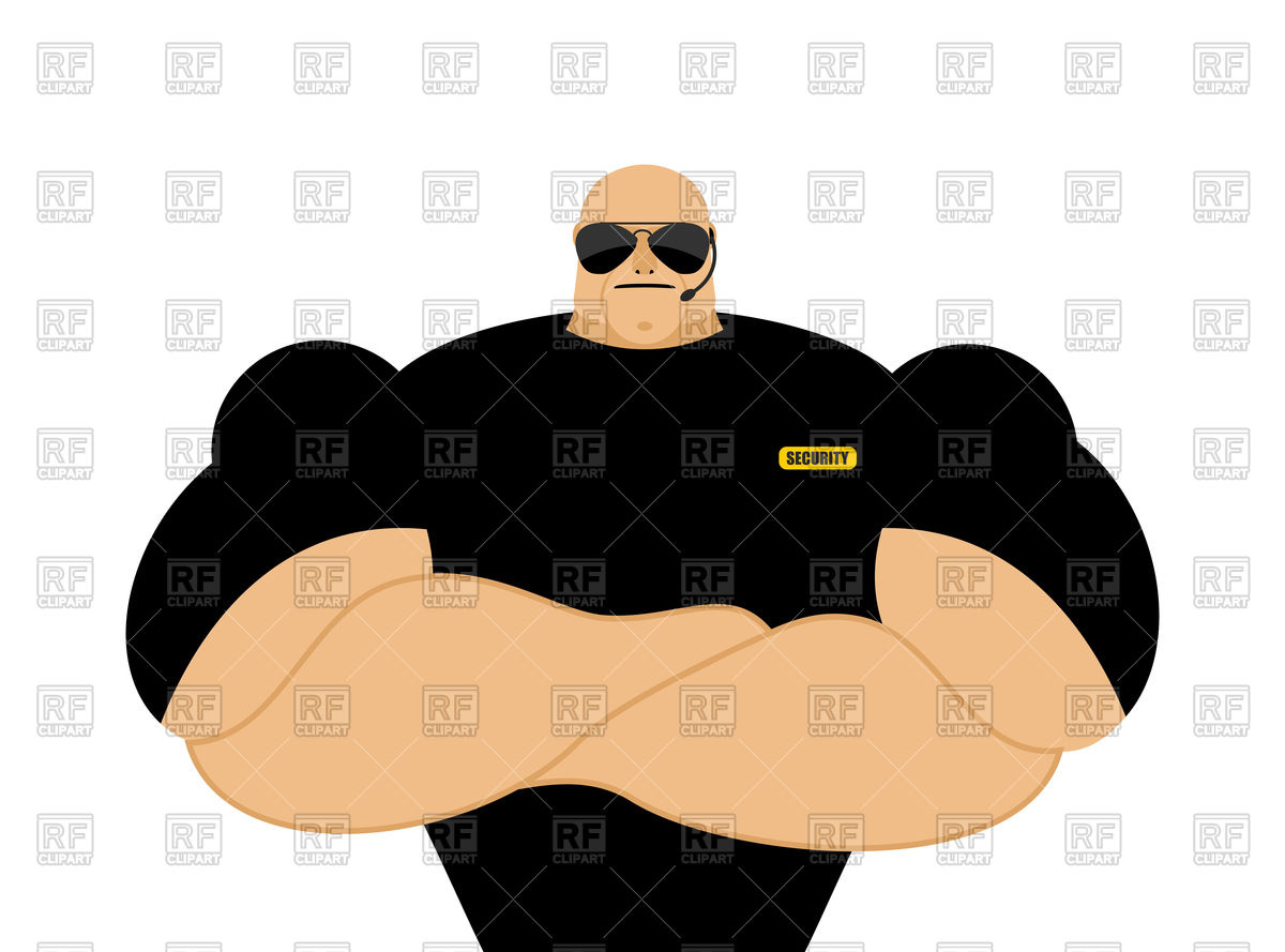 1200x889 Security Guard Royalty Free Vector Clip Art Image