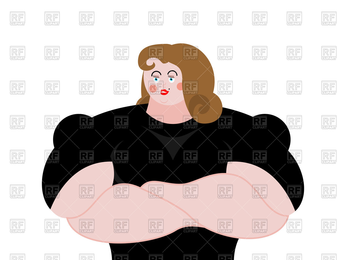 1200x902 Strong Woman Guard In Black Suit Royalty Free Vector Clip Art