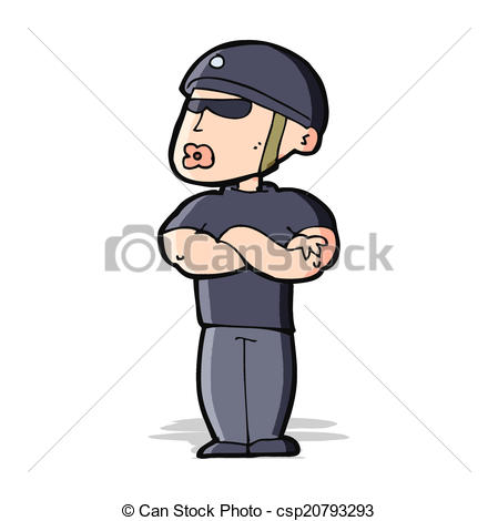 449x470 Cartoon Security Guard Eps Vectors