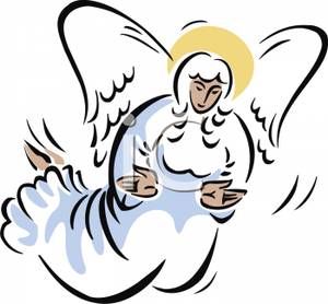 300x278 Clip Art Image A Flying Angel