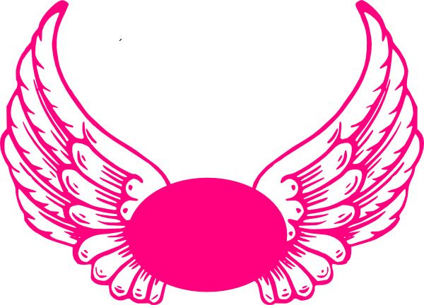 600x432 Hot Hot Pink Guardian Angel Wings Clip Art