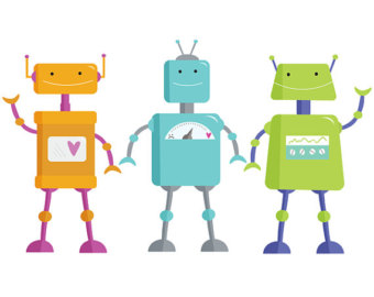340x270 Robot Clip Art Etsy
