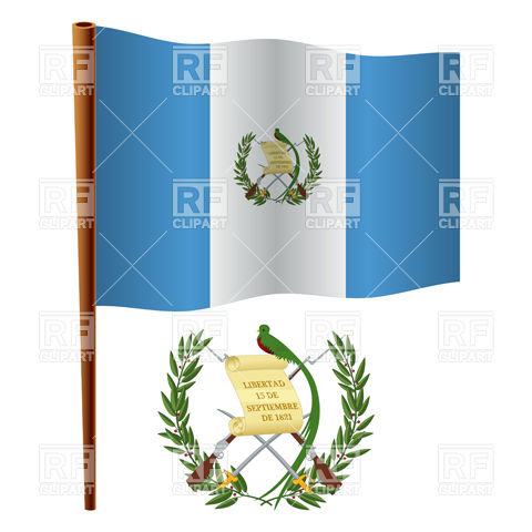 480x480 Guatemala Flag And Coat Of Arms Royalty Free Vector Clip Art Image