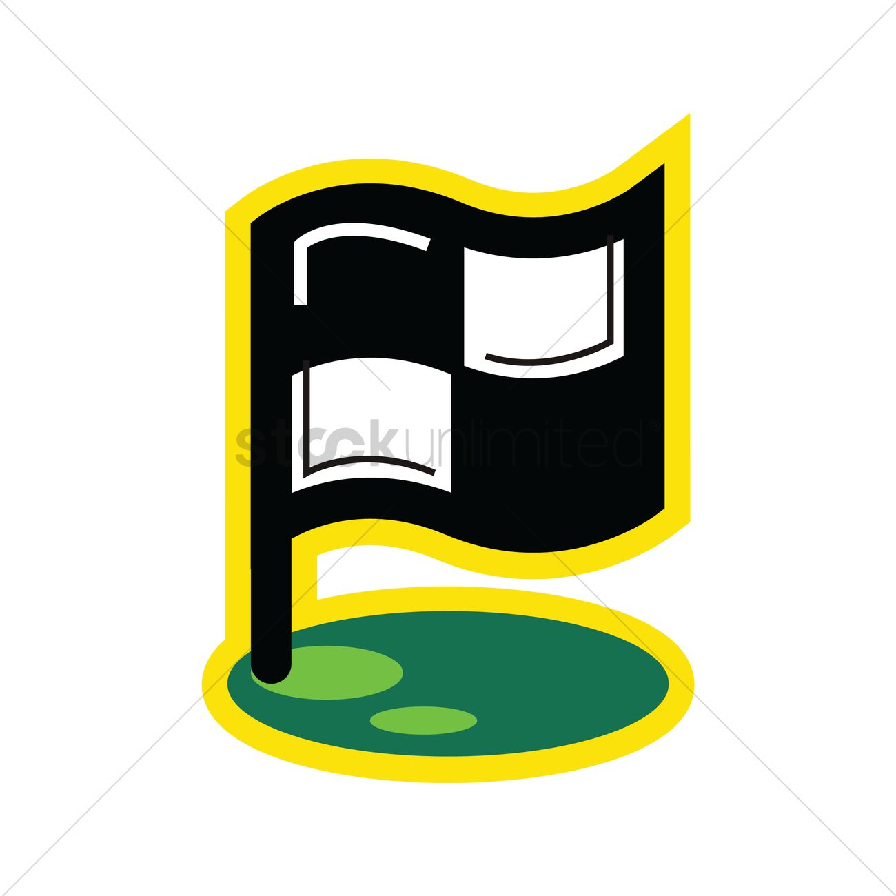 1300x1300 Referee Flag Icon Vector Image