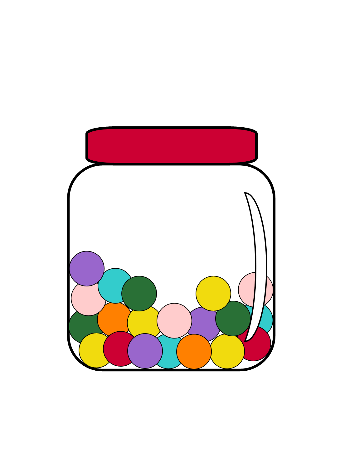 1090x1500 Gumball Clipart Colourful