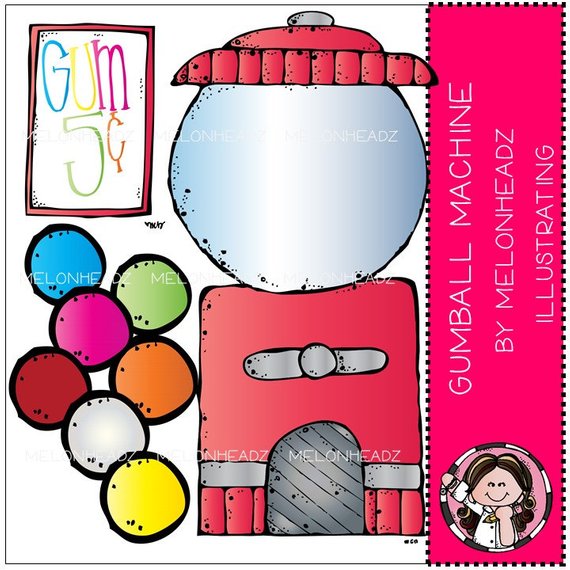 570x570 Gumball Machine Clip Art Combo Pack