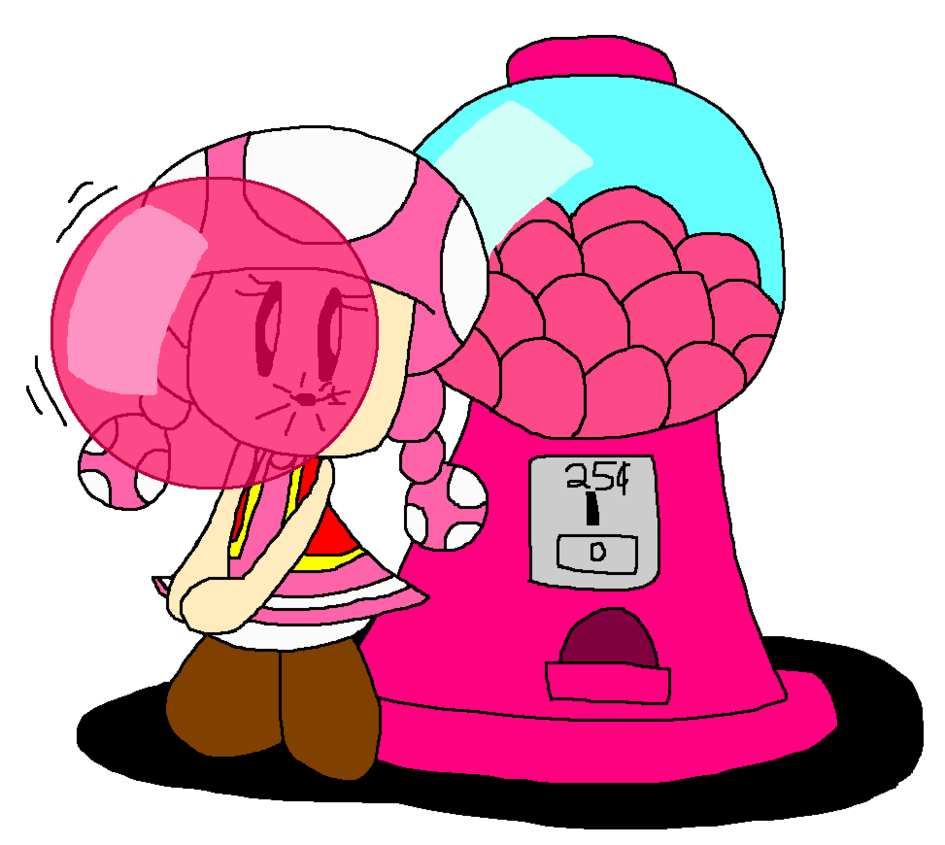 945x845 Toadette And Her Strawberry Gumball Machine By Pokegirlrules