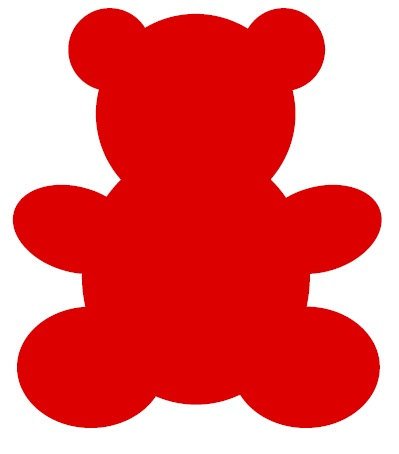 399x454 Bear Clipart Red 3060396