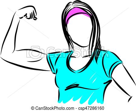 450x366 Interesting Ideas Strong Clipart Woman Gesture Vector Illustration