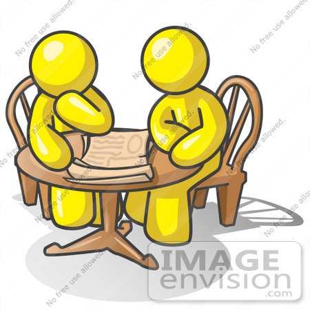 450x450 Solution Clipart 37695 Clip Art Graphic Of Yellow Guy Characters