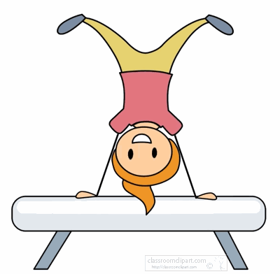 400x392 Gymnastics Balance Beam Clipart (Animated Gif)