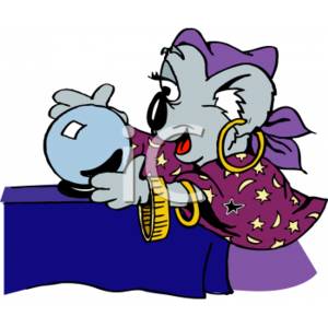 300x300 Clip Art Cartoon Of A Koala Bear Fortune Teller
