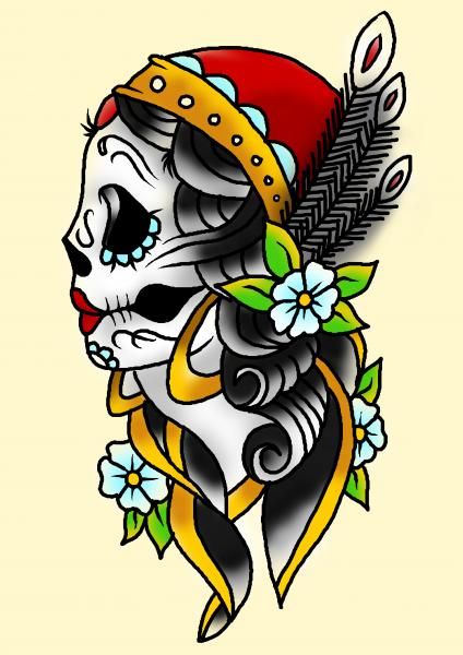 424x600 Drawn Skull Gypsy Free Collection Download And Share Drawn Skull