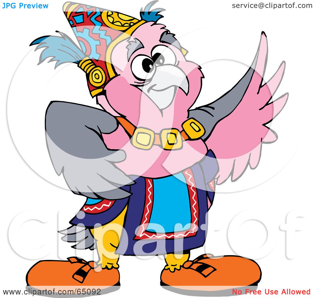 1080x1024 Royalty Free (Rf) Clipart Illustration Of A Gypsy Galah Bird By