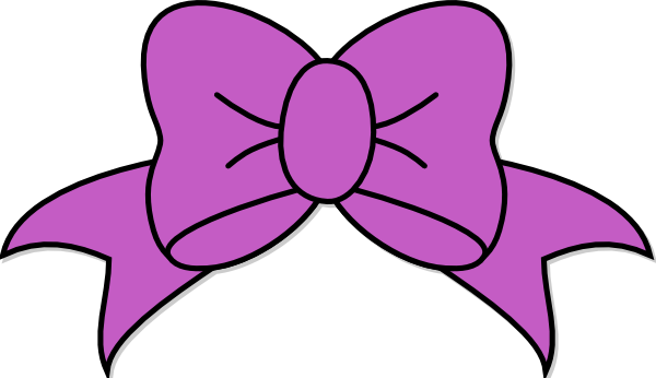 600x346 Purple Hair Bow Clip Art