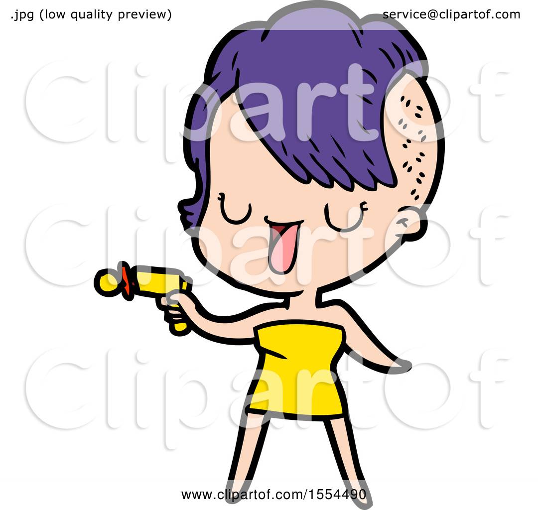 1080x1024 Cute Cartoon Girl With Hipster Haircut By Lineartestpilot