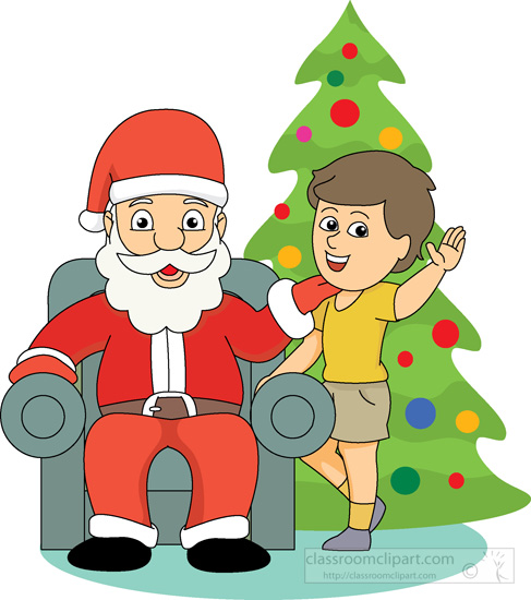 487x550 Santa Gets Haircut Clipart