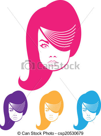 348x470 Hairstyle Model Vector Illustration Clip Art Eps Vectors