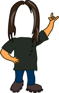 189x299 Man Long Hair Face Blank Clip Art