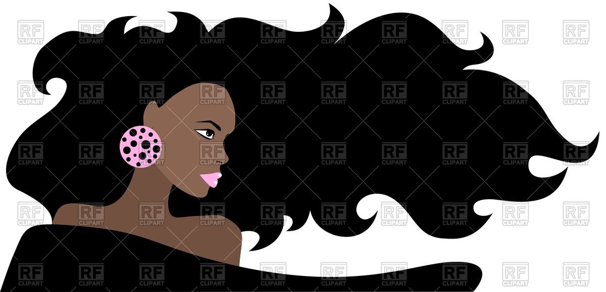 1200x579 Portrait Of Black Beautiful Woman With Long Hair Royalty Free