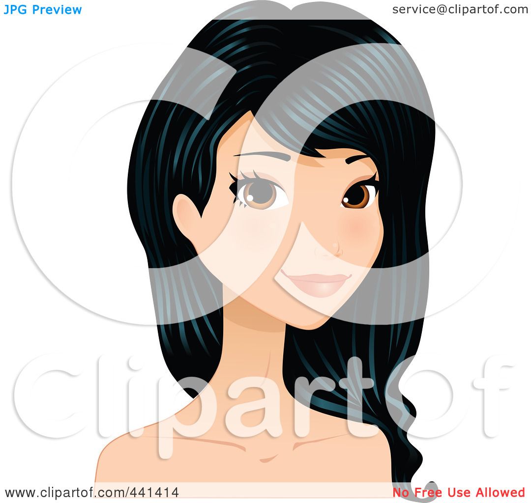 1080x1024 Royalty Free (Rf) Clip Art Illustration Of A Pretty Young Woman