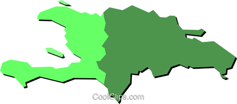 480x212 Haiti And Dominican Republic Royalty Free Vector Clip Art