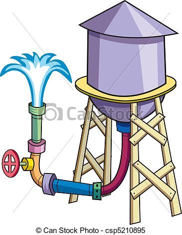 365x470 Nice Water Tower Clip Art