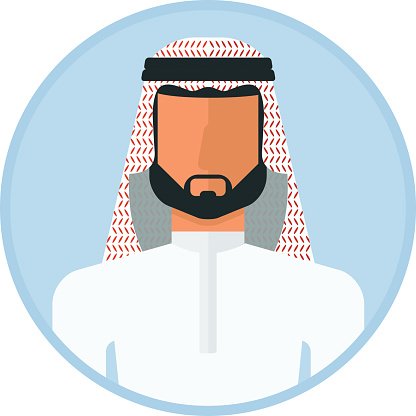 416x416 Arabic Muslim Man Premium Clipart