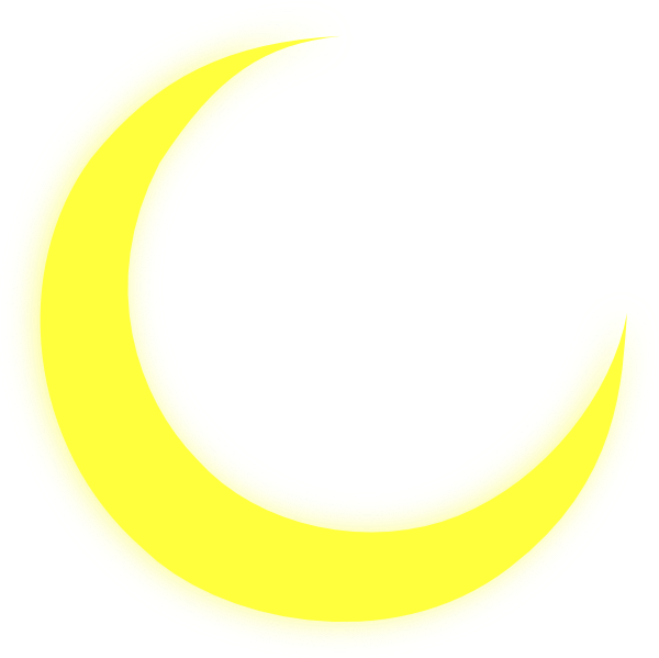600x599 Yellow Crescent Moon Clipart
