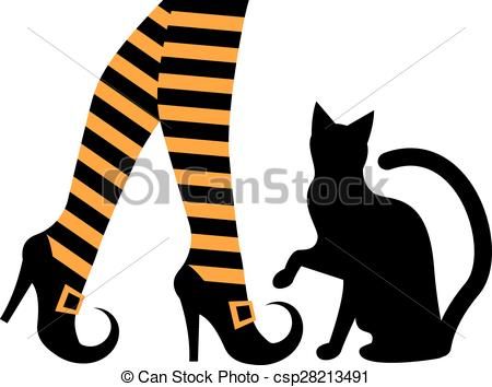 450x354 Eps Vectorer Af Hekse, Sort, Kat