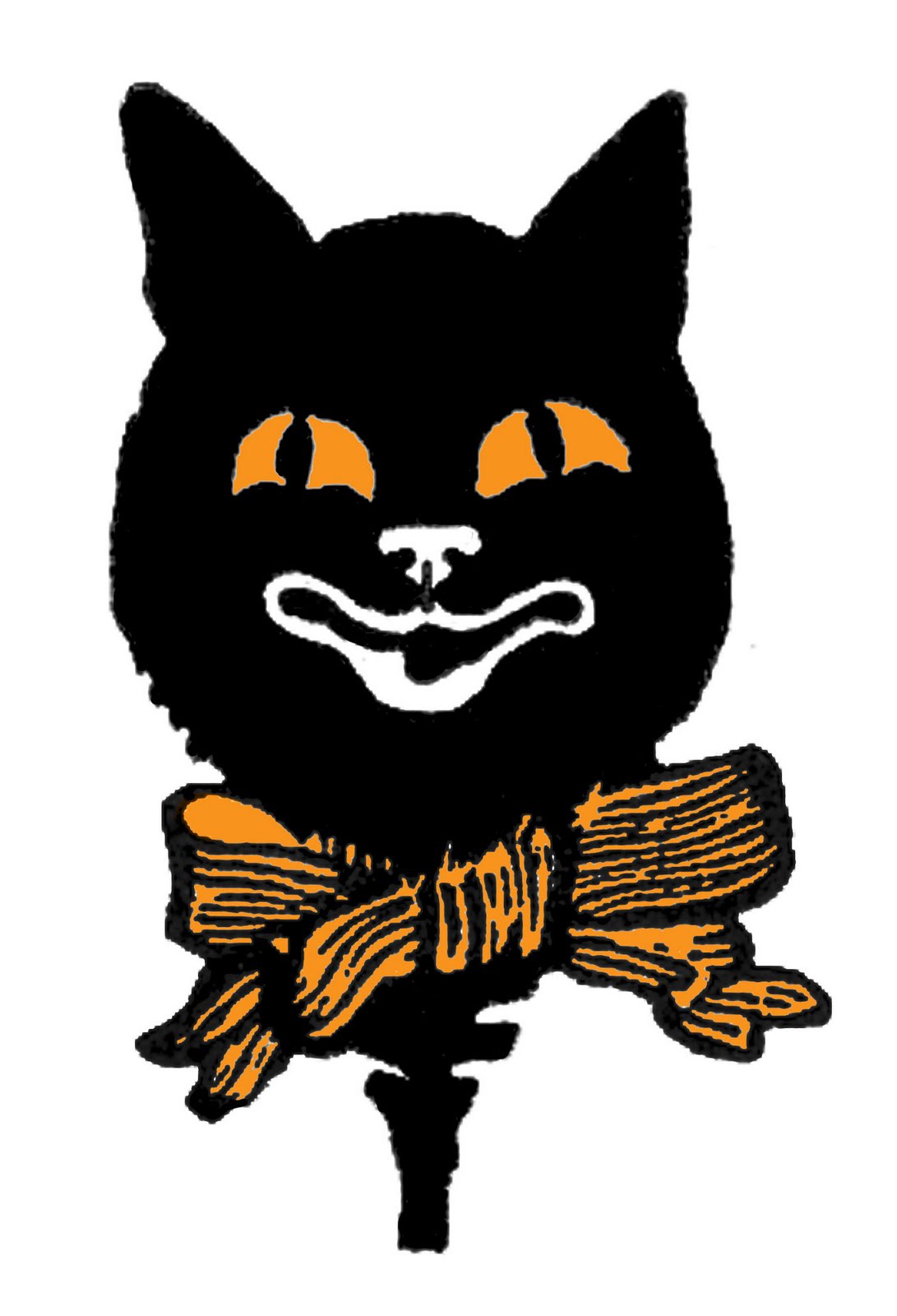 1091x1600 Vintage Halloween Clipart Cat Fun For Christmas
