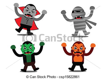 450x337 Illustration Vector Graphic Of Halloween Monster Cartoon Clip