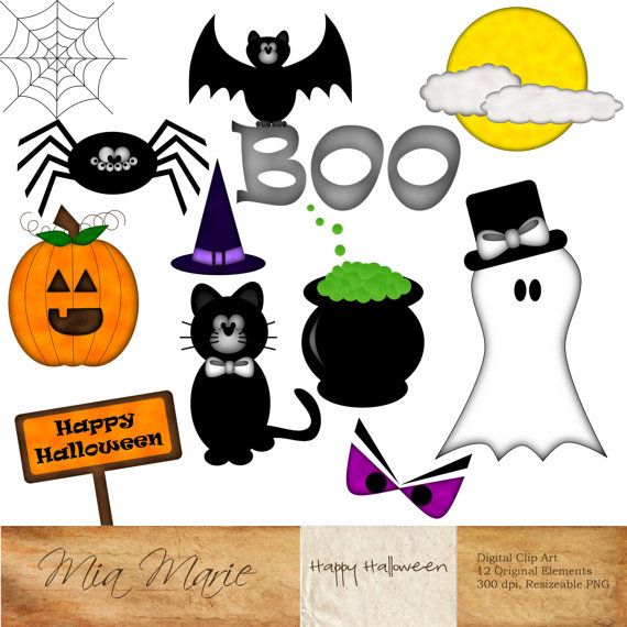 570x570 Instant Download Digital Clip Art Halloween Clipart Halloween Clip