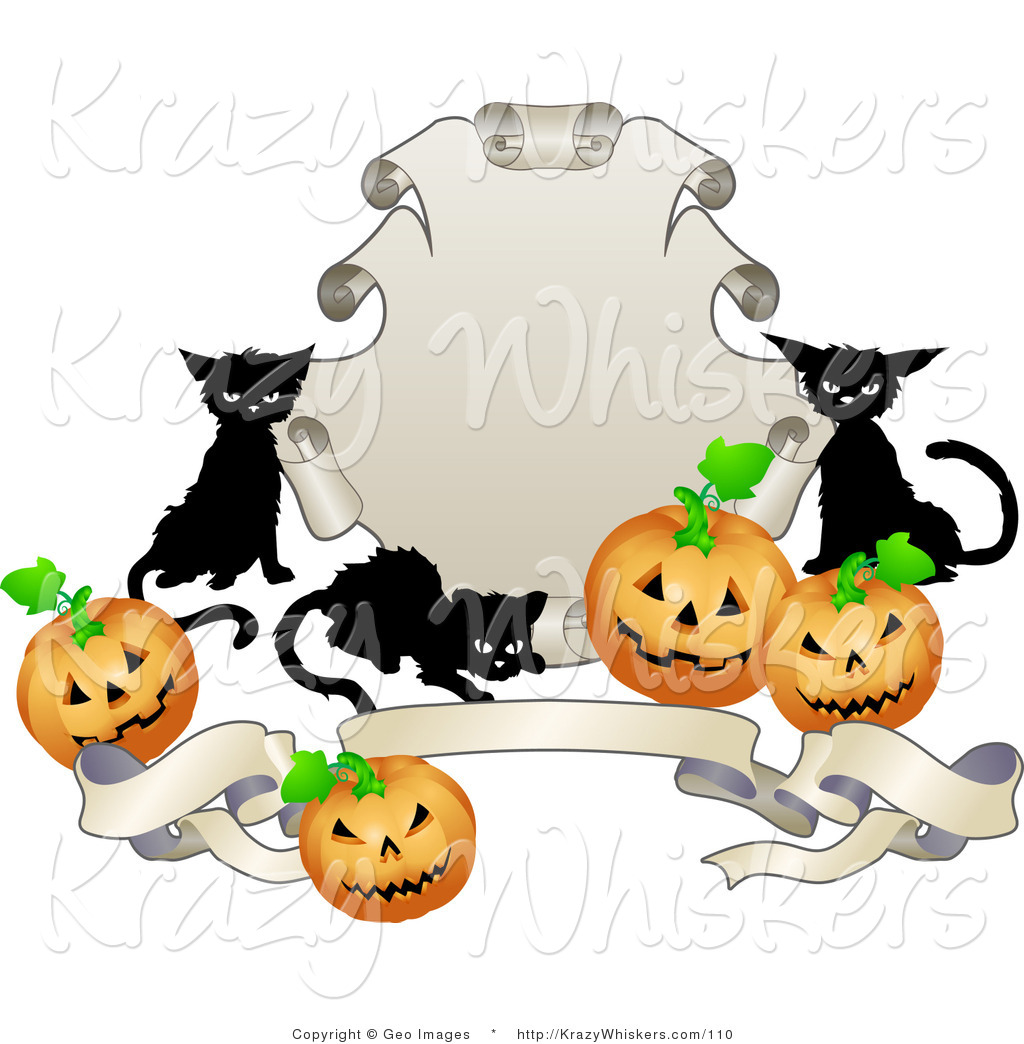 1024x1044 Black Cat Clipart Halloween Banner