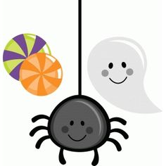 236x236 Cute Hanging Halloween Spider Clip Art