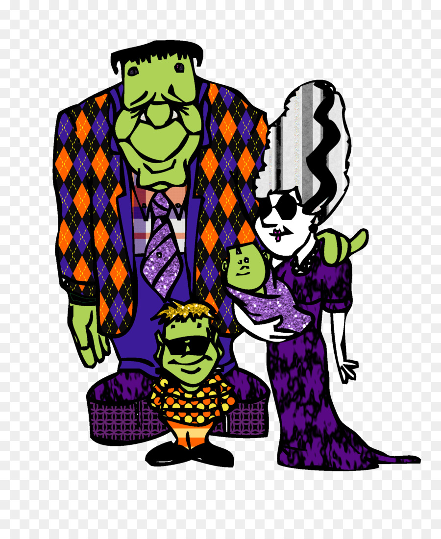 900x1100 Frankenstein's Monster Halloween Clip Art