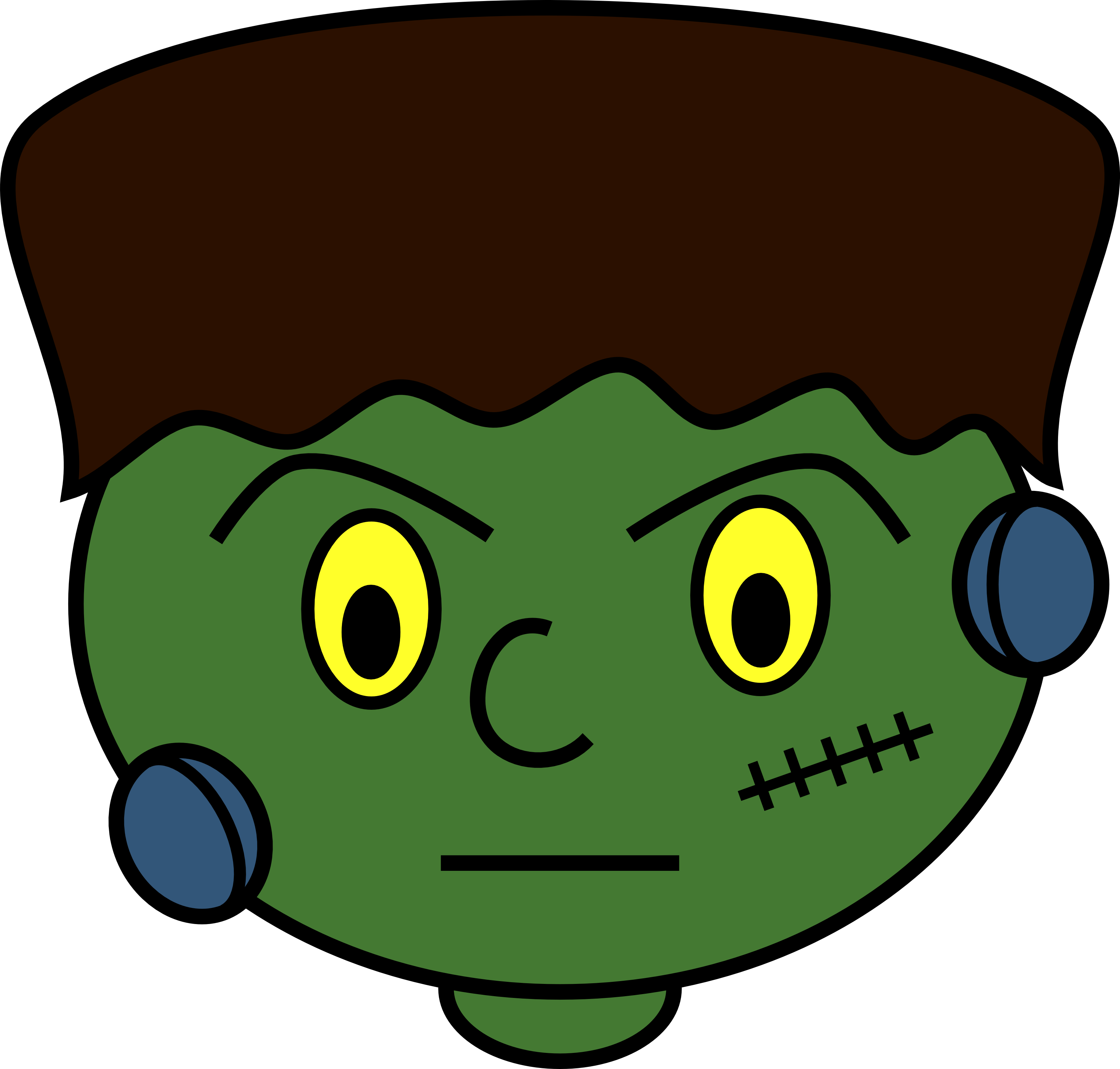 3200x3053 Frankenstein Head Clip Art Happy Halloween