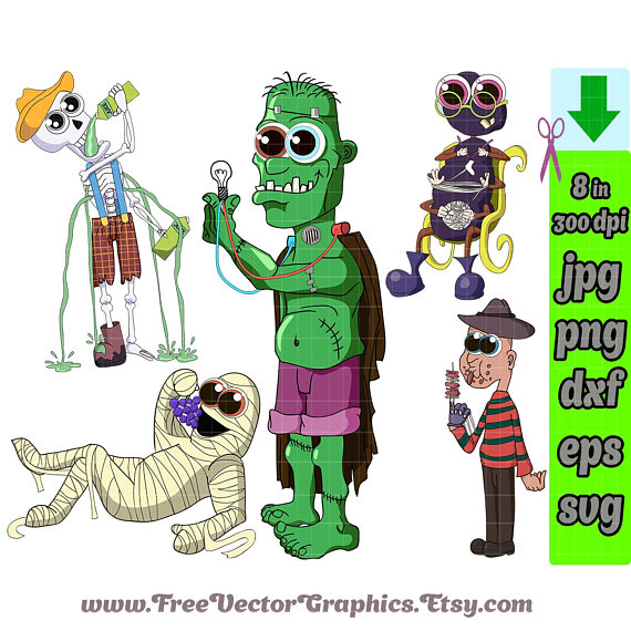 570x570 Cute Halloween Svg Funny Vector Clipart Halloween Frankenstein