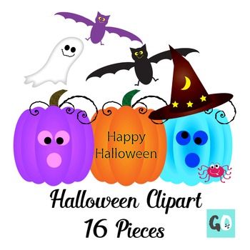 350x350 This Fun Halloween Clipart Set Contains 16 Digital Images. 8