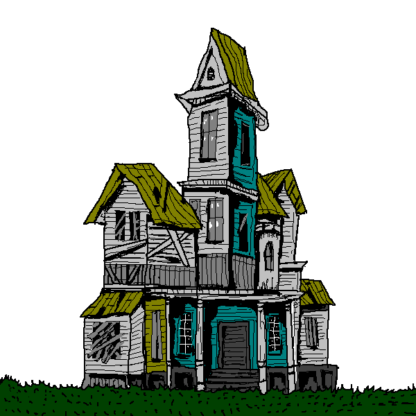 600x600 Haunted House Clipart