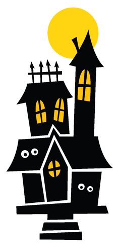 236x487 Cute Haunted House Cutout
