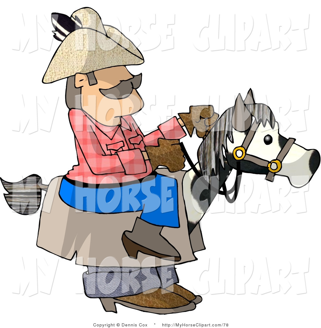 1024x1044 Clip Art Of A Halloween Costume Of A Cowboy Riding A Horse By