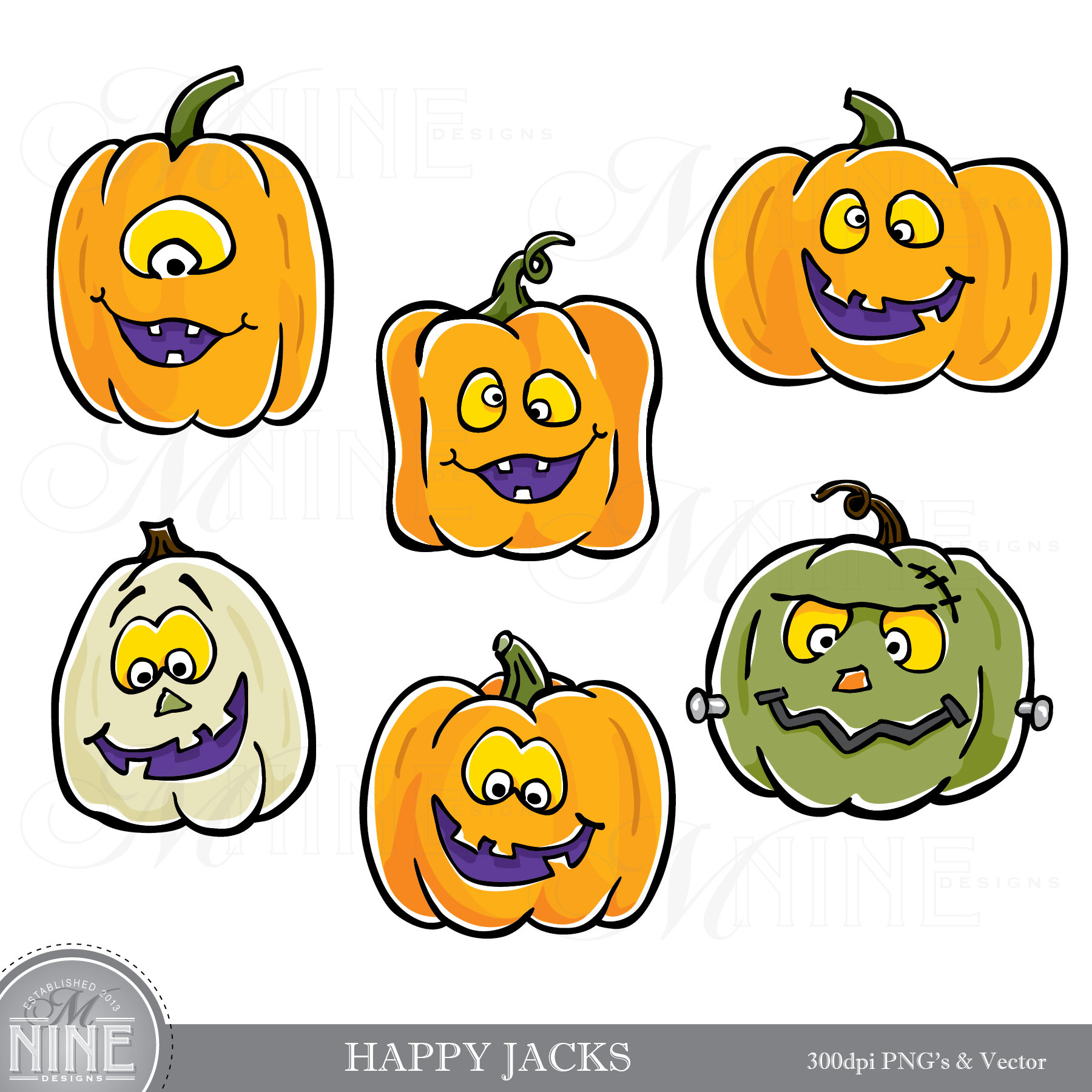 1800x1800 Halloween Clip Art Jack O Lantern Clipart Downloads