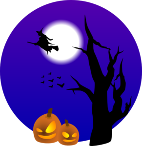 291x299 Halloween Scene Clip Art
