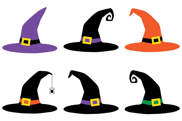 750x500 Witch Hat Cut Files + Clip Art
