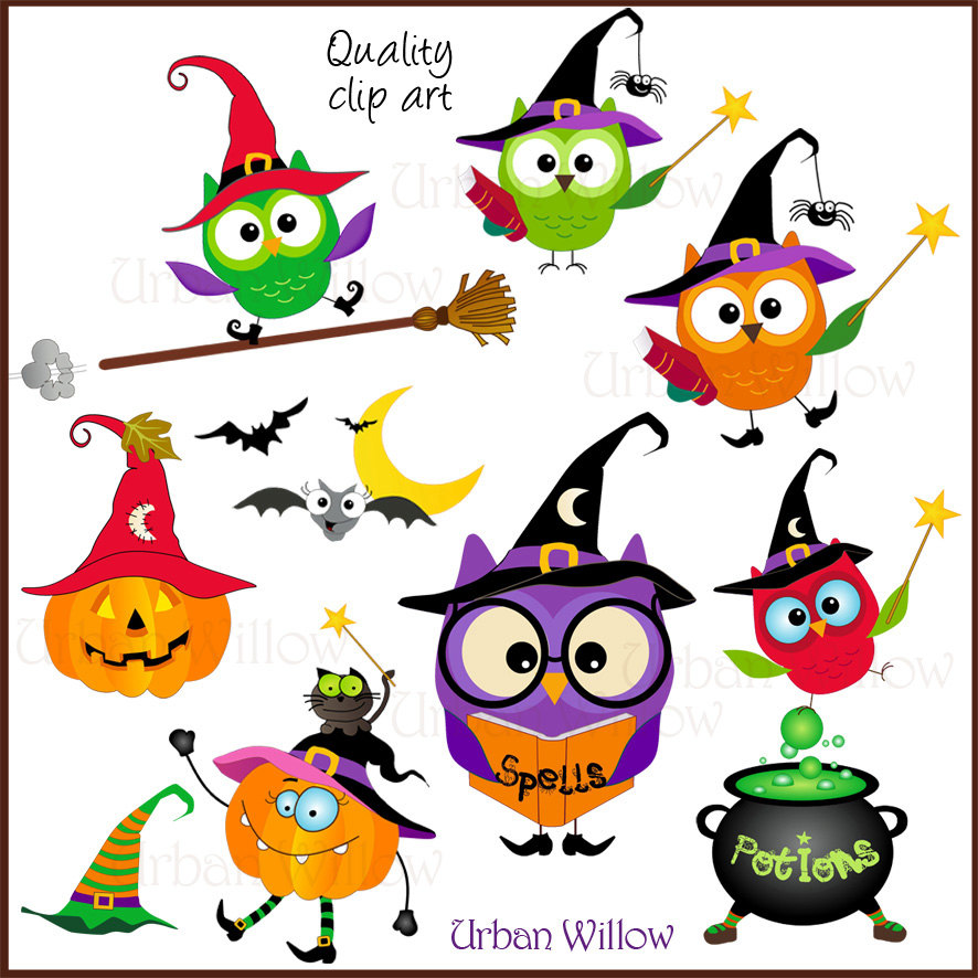 886x886 Halloween Owl Clipart, Magical Clipart, Clipart Cute Owls, Clipart