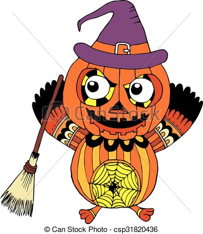 407x470 Halloween Owl Vector Vectors
