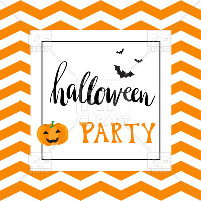 400x400 Halloween Party Poster Royalty Free Vector Clip Art Image