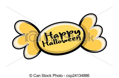450x296 Retro Candy Halloween Banner. Happy Halloween Party Toffee