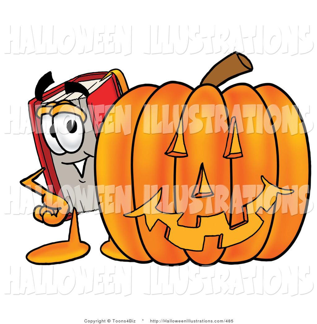 1024x1044 Halloween Clip Art Of A Friendly Red Book Mascot Cartoon Character